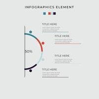 infográfico de diagrama de meio círculo vetor