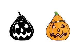 design mínimo de ilustrações vetoriais de halloween exclusivo, vetor de clip art de halloween com estilo 2d e cor preta. com fundo e design vetorial de alta qualidade.