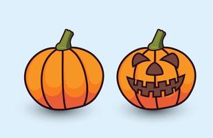 desenhos vetoriais de ilustrações criativas premium de halloween e abóbora doce, estilo 3d com conceito criativo. vetor