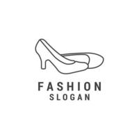 modelo de design de ícone de logotipo de sapatos femininos. luxo, vetor premium