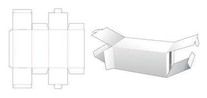 Caixa de embalagem com 2 pontas articuladas vetor