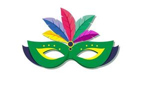 ilustração vetorial de máscara de carnaval do brasil vetor