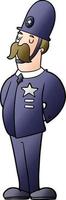 personagem de desenho animado policial vetor