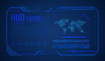 fundo de tecnologia hud moderno vetor