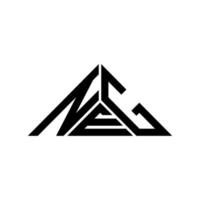 design criativo do logotipo da carta neg com gráfico vetorial, logotipo simples e moderno neg em forma de triângulo. vetor