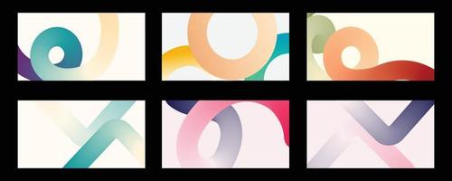 conjunto de cores de mistura abstratas para design de plano de fundo. coleção de gradiente de cor de linha para pôster, base, banner e impressão. vetor