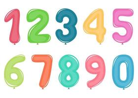 números de balão isolados