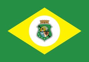 bandeira do ceara, estado do brasil. ilustração vetorial. vetor