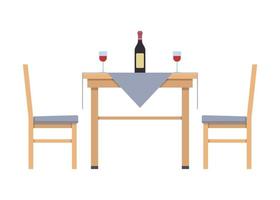 mesa de jantar e cadeiras vazias vetor