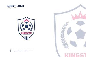logotipo do clube de futebol, modelo de emblemas de torneio de futebol. design de vetor de distintivo de equipe esportiva