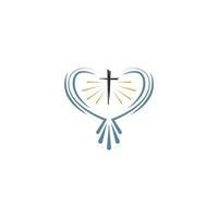 design de logotipo de ícone de igreja vetor