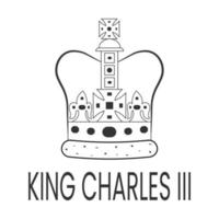 retrato do rei charles iii no perfil. ilustração vetorial. vetor