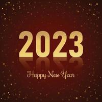 cartão feliz ano novo 2023 fundo brilhante vetor