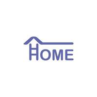 logotipo abstrato de escrita em casa forma o telhado da casa vetor