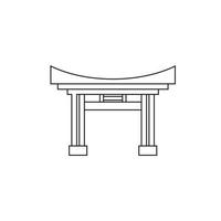 ícone do portão torii vetor