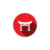 ícone do portão torii vetor