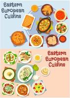 conjunto de ícones de cozinha do leste europeu para design de alimentos vetor