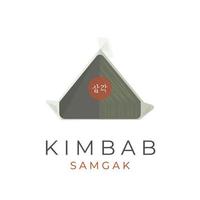 logotipo de ilustração vetorial kimbap samgak vetor