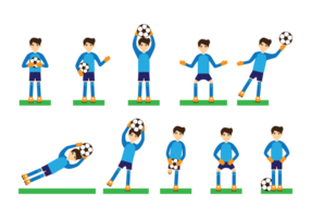 Goal keeper action vector illustration