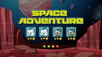 jogo de aventura espacial vetor