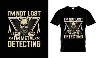 design de camiseta de detector de metais, slogan de camiseta de detector de metais e design de vestuário, tipografia de detector de metais, vetor de detector de metais, ilustração de detector de metais