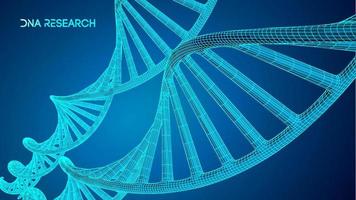 pesquisa médica de DNA. ilustração vetorial de engenharia genética. saúde e médico. vetor