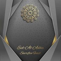 cartão de saudação eid mubarak com ornamento islâmico, padrão árabe de modelo de design vetorial. vetor
