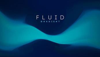 fundo fluido gradiente azul. cores fluidas resumo gráfico gradiente 3d. formas abstratas fluxo 3d futurista. vetor