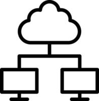estilo de ícone de computação em nuvem vetor