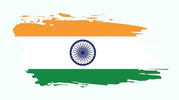 vetor de bandeira da índia de pintura à mão profissional