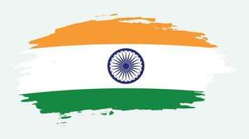 novo vetor de bandeira abstrata indiana de pintura à mão