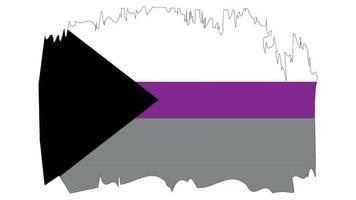 design de modelo de ilustração de elemento gráfico de emblema de bandeira demissexual vetor