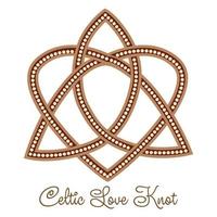 triquetra coração nó sem fim celta, um símbolo eslavo embelezado com padrões escandinavos. bege na moda vetor