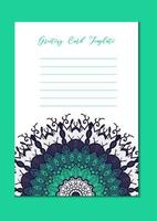 mandala oriental template card vetor