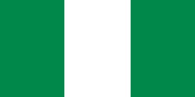 bandeira da Nigéria. símbolo do dia da independência, jogo de futebol de lembrança, linguagem de botão, ícone. vetor