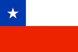 bandeira do chile. símbolo do dia da independência, jogo de futebol de lembrança, linguagem de botão, ícone. vetor