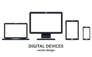 dispositivos digitais isolados vetor