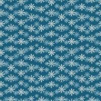 padrão sem emenda de vetor de flocos de neve fofos. flocos de neve de natal em fundo azul.