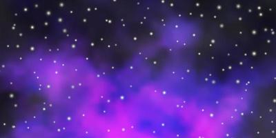 fundo vector roxo claro com estrelas coloridas.