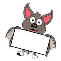 gráfico de desenho animado de animal morcego fofo vetor