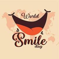 design do dia mundial do sorriso vetor