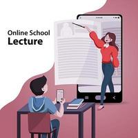 conceito de palestra escolar online vetor