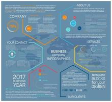 diagrama de gráfico de infográficos de vetor de empresa de negócios