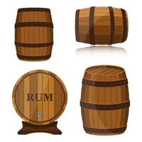 barril de rum isolado vetor