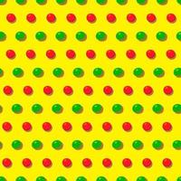 padrão sem emenda em estilo retro com balões vermelhos e verdes de ponto pattern.new sobre um fundo amarelo. vetor
