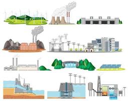 Conjunto de construção de fábricas industriais