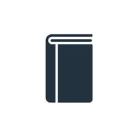 ícone de livro em moderno estilo plano isolado no fundo branco. símbolo de livro para aplicativos web e móveis. vetor