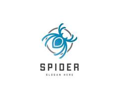 logotipo de aranha mínimo vetor