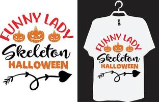 desenho de t-shirt halloween vetor