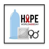 prevenção do dia mundial da aids vetor